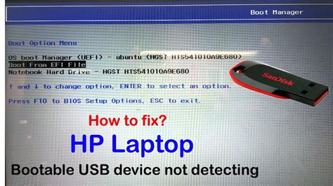 hp boot from usb not working|Solved: Bootable USB isn't recognized .